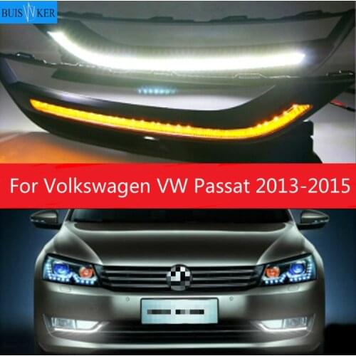 1Pair For Volkswagen VW Passat 2013 2014 2015 Passat B7 LED DRL Daytime Running Lights Daylight Fog light