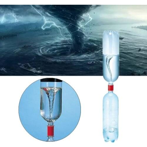 2Pcs Tornado Vortex Bottle Water Connector Science Cyclone Tube Experiment Sensory Learning & Education Toys