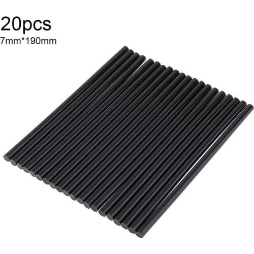 20pcs/lot 7mmx190mm Black Hot-melt Gun Glue Sticks Gun Adhesive DIY Tools for Hot-melt Glue Gun Repair Alloy Accessories