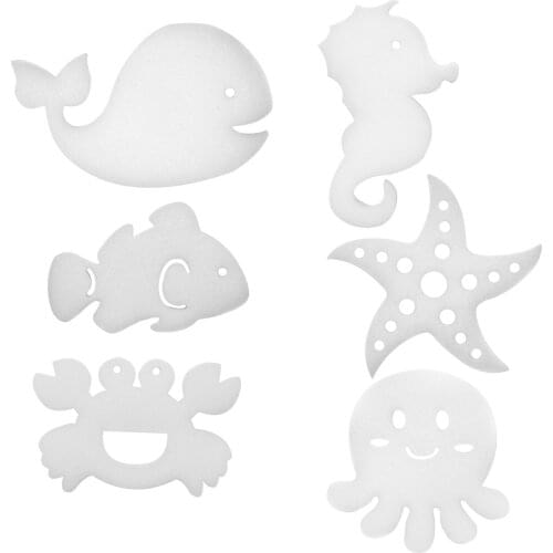 6Pcs Swimming Pool Oil Absorbing Sponge Cartoon Animal Shape Household Pool Cleaning Supplies Oil Removal Filter Sponge