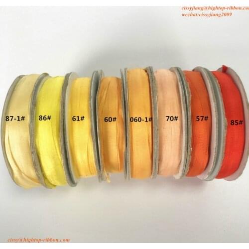 7mm mulberry silk ribbon 100% pure natural silk satin taffeta ribbon solid color for embroidery designs,free shipping