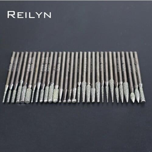 Free shipping 30pcs Grit size #150 diamond abrasive bits grinding needle manicure knife naild beautifying dremel/rotary tools