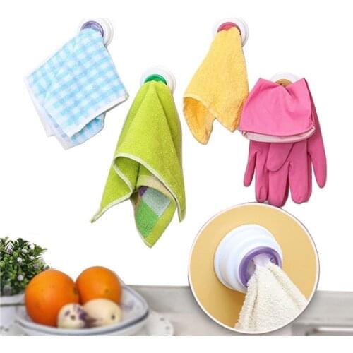 Household Washcloth Clip Holder Dishclout Storage Hook Kitchen Accessories Bathroom Detachable HandTowel Rack Organizer Hanger