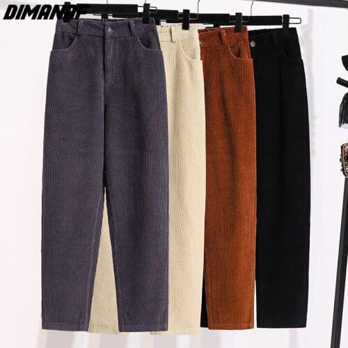 DIMANAF Women's Corduroy Trousers