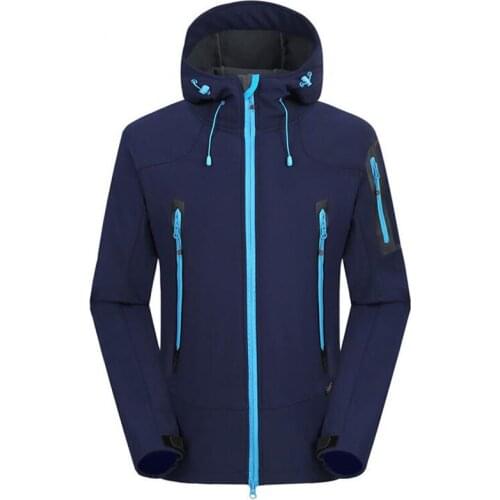 Soft Shell Fleece Jacket Men Waterproof Rain Coat OutdoorHiking Clothes Mens Tactical Windproof Softshell Winter Thermal Jackets