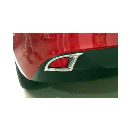 Chrome Rear Fog Light Lamp Cover Trim 2pcs For Mazda 3 / Axela Hatchback 14 - 16