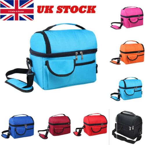 Portable Insulated Lunch Box Tote Bag Travel Unisex Men Women Adult Hot Cold Food Thermal Cooler 8L