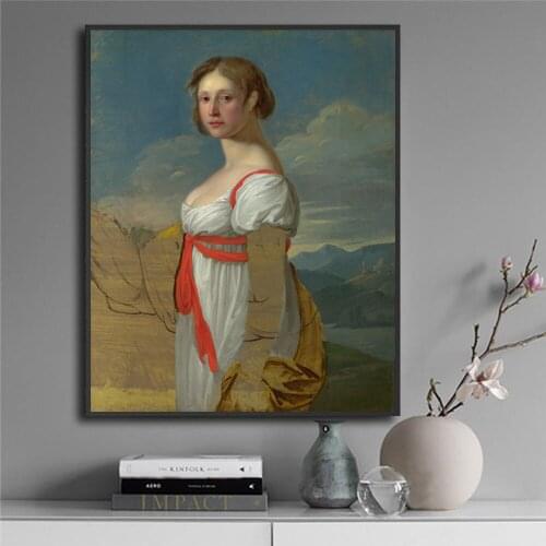 Canvas Prints Classical vimtage Woman Painting Wall Art Poster Pictures Home Decoration For Living Room No Frame