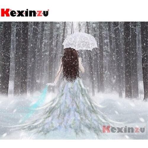 Kexinzu 5D DIY Full Square/Round Diamond Painting"Forest woman"3D Embroidery Cross Stitch handcraft work Home Decor @X66699