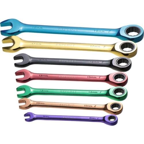 8/10/12/13/14/17/19mm Colorful Dual Use Wrench Ratchet Handle Wrench Opening Plum Blossom Wrench Hand Tools Hardware