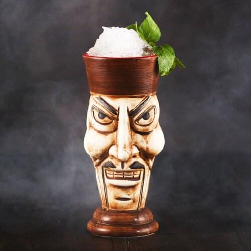 Zombie Tiki Mug Barware Cocktail Mugs Beer Wine Cup Art Ceramic Cup Wine Accessories Ceramic Crafts Bar Tools Gifts