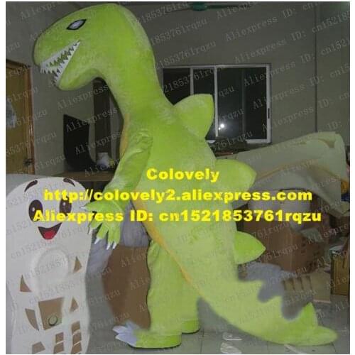 Laddish Dinosaur Dino Tyrannosaurus Iguanodon Brontosaurus Apatosaurus Mascot Costume Adult Hand Open Fins As Big As Fan ZZ3893