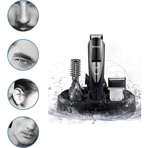 10in1 Multifunction Hair clipper LCD Rechargeable Electric Hair Trimmer Nose Beard Razor Shaver for Men New Hair Cutting Machine