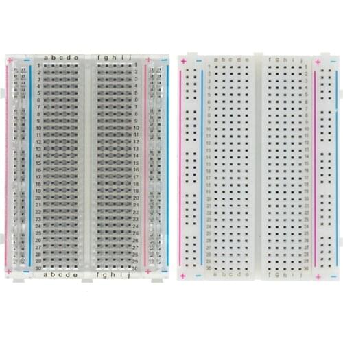 Mini bread board/breadboard 8.5cm x 5.5cm 400 holes Transparent/White DIY Electronic experimental Universal PCB
