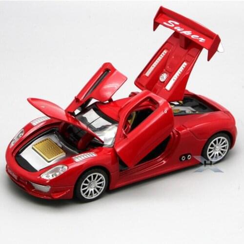 Porsche model car 918 sports car model For Porsche Panamera with Steering wheel control front wheel steering toy for Children