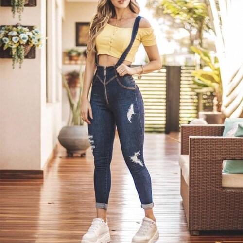 Fashion Rippled Jeans for Women Stretch Pencil Pants Female Trousers High Waist Overalls Women Denim Jeans Skinny Jeans Woman