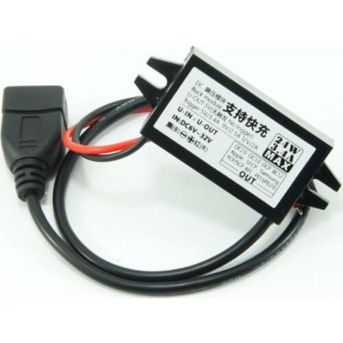DC-DC Converter Module input 6V~32V to 5V~12V 24W(Max)USB Step Down Power Output Adapter Car Potting Power Supply Module