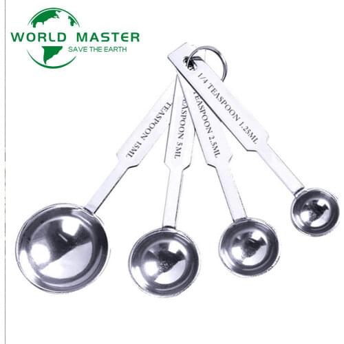 4pcs Measuring Cups And Measuring Spoon Scoop Silicone Handle Kitchen Measuring Tool Measuring Spoons Set