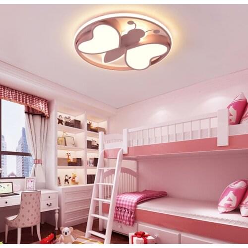 Nordic butterfly home decoration bedroom decor smart led lamp lights for room dimmable ceiling light lamparas indoor lighting