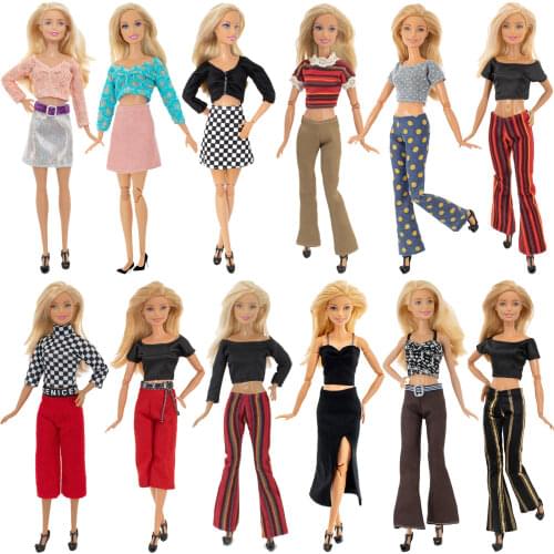 Doll Barbies Clothes Mini Body Skirt Solid ColorTiny Swimsuit For 11.8Inch Barbies Accessories Girl Play Toy