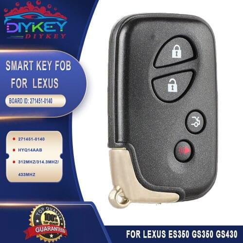DIYKEY 271451-0140 Board ID Smart Key Keyless Remote Fob for Lexus ES350 GS350 GS430 GS450H GS460 IS250 IS350 LS460 HYQ14AAB