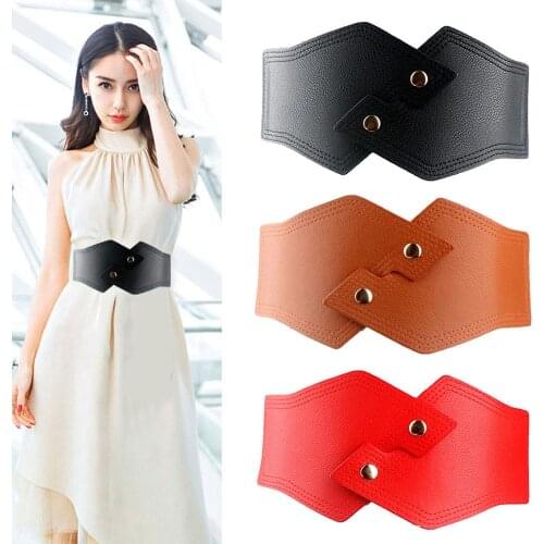 Hot New Elastic Nylon Wide Belt Strap Brown Red Black Ladies Dress Belt Designer T-shirt Down Coat Women Waist Accessories