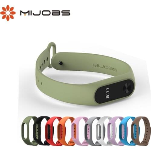 Mijobs Mi band 2 Strap Bracelet Silicone Wrist Strap Smart Watch Accessories for Xiaomi Mi Band 2 Strap Correa Miband 2 strap