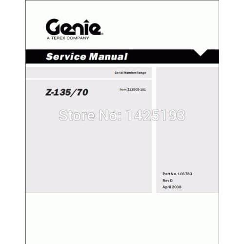 Genie Forklifts Service Manuals 2013