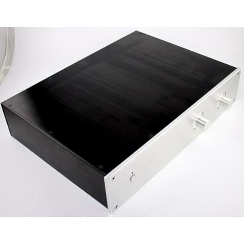 Silver WA19 aluminum chassis pre-amplifier chassis/Enclosure/box 313*425*90mm