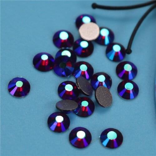 1440pcs/lot SS3-SS20 Dark Siam AB Color crystal glass flatback nail art Deco non hotfix rhinestones for Rhinestone & Decoration