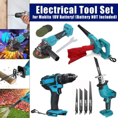 125mm Brushless Electric Angle Grinder Air Blower Vacuum Cleaner Cordless Impact Drill Reciprocating Saw for Makita 18V Battery