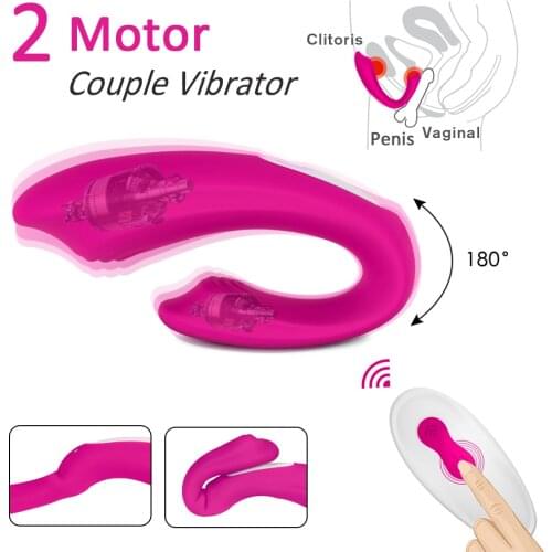 Wireless Remote 2 Motor Vibrator Vaginal Clitoris Stimulator Vibrators Couples Anal Vibrator Masturbator for Women Sex Products