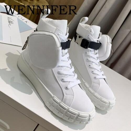 2021 Summer Nylon Knight Boots Round Toe Detachable Bags Calf Female Boots Outdoor Flats Women Shoes Chelsea Booties Botas Mujer