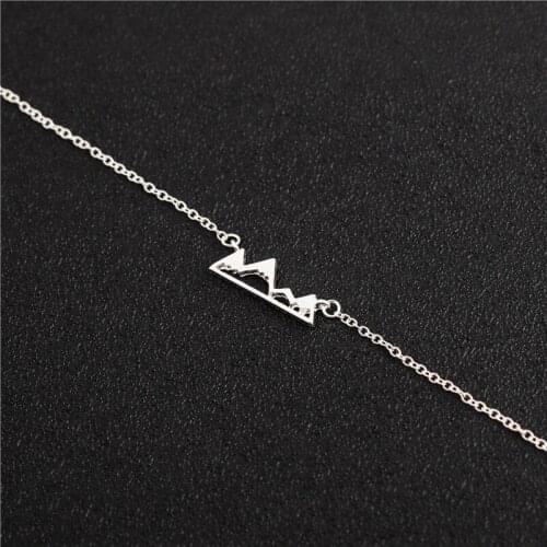 10 hill mountain peak charm necklace hollow pendant snow mountain necklace fashion simple outdoor landscape necklace