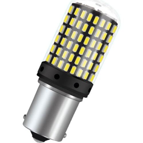 2pcs BA15S BAU15S 1156/P21W SMD 3014 LED Car Brake Lights Super Bright Car White Light Low Power Small Turn Signal Lamp