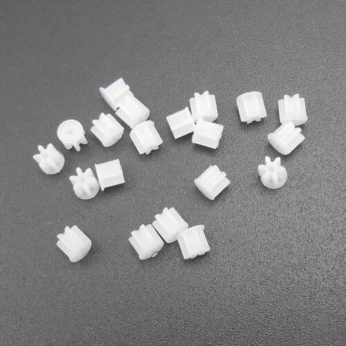 20PCS/Lot 0.4M Plastic Spur Gear 0.4 Modulus 6 Teeth Aperture: 0.8mm 6T 0.75MM DIY Gears Height 3MM 6T0.8A 3mmX3.2mm *FD217X20