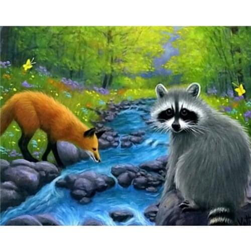 3d diamond embroidery Fox needlework diamond mosaic picture of rhinestones hobbies and crafts material for handmade A5305R