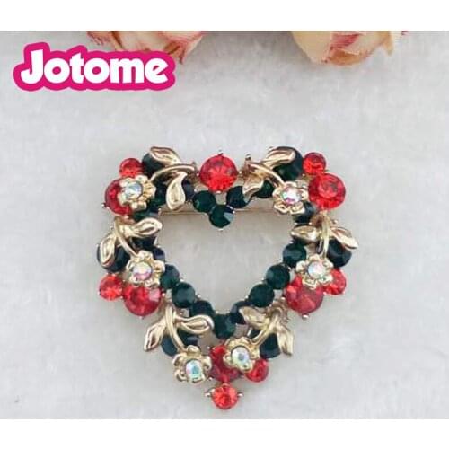 50mm valentines day gift Heart Shape Brooch Pin for Christmas