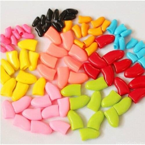 Dog accessories Pet nail cover Dog nail cover Dog paw cover anti-scratch cover (20 pieces/pack) Free glue Dog fashion
