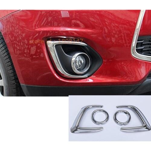 Car Head Front Inner Fog Light Lamp Detector Frame Stick ABS Cover Trims 4pcs For Mitsubishi ASX 2013 2014 2015