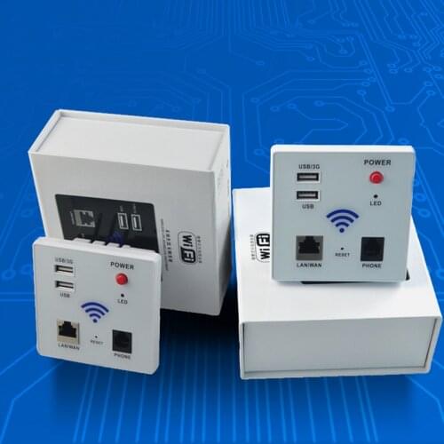 3G Type 86 Wireless WIFI Repeater Extender Wall Embedded With 2 USB Router Panel Network Socket Signal Enhancement