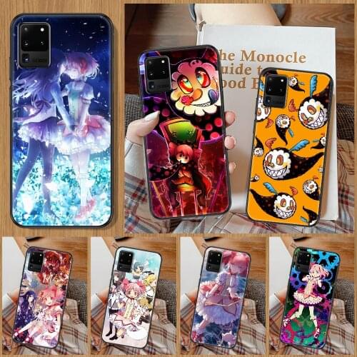 Puella magi madoka magica Phone case For Samsung Galaxy Note 4 8 9 10 20 S8 S9 S10 S10E S20 Plus UITRA Ultra black tpu hoesjes