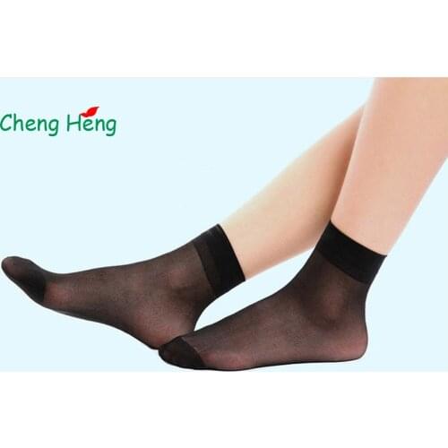 CHENG HENG 10 Pairs/Bag Summer Style 4 Color Womens Velvet Socks Elastic Short Socks Wear Bottom Breathable Thin Socks Hot Sell