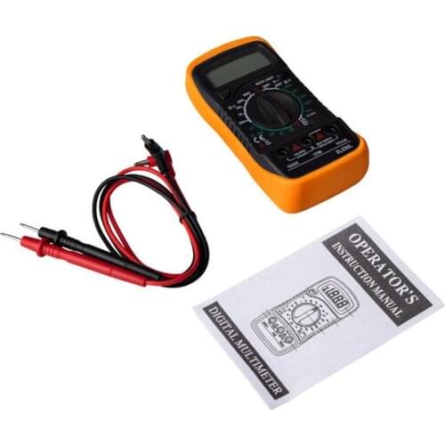 New XL830L LCD Digital Multimeter Ammeter Voltmeter Ohmmeter Electric Handheld Multitester AC/DC Volt Meter Tester Tool Yellow