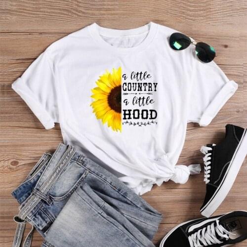 Sunflower A Little Country A Little Hood COLORED t-shirt funny Fashion 100% Cotton unisex women grunge graphic tee top tshirt