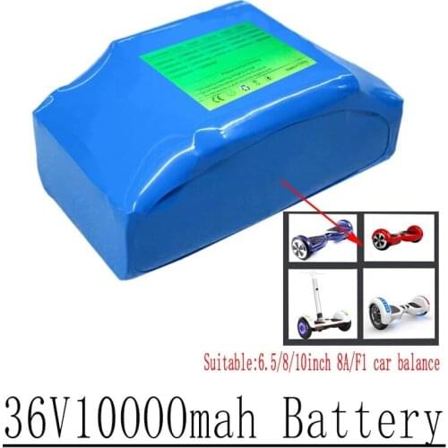 Electric Balance Car Battery 6.5 8 10 Inch A8 / F1 18650 Large Capacity 2 Wheel 36v8Ah 10s2p