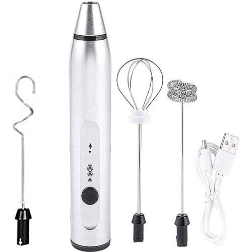 Milk Frother Electric Coffee Mixer Rechargeable Handheld Eggbeater Mix Machine Household Kitchen Egg Beater