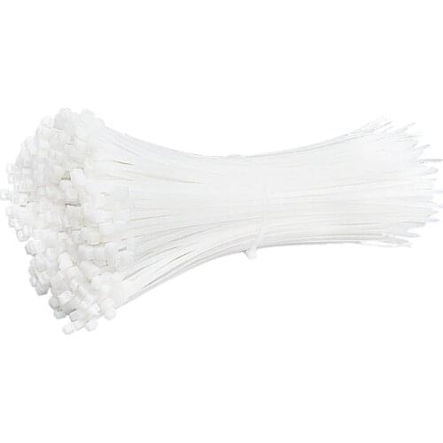 50PCS High Strength 3x100MM White Self-locking Nylon Cable Ties 100mm 150mm 200mm 300mm 500mm (2.6mm 1.9mm 2.8mm 3.6mm Width)