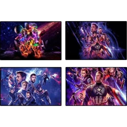 Marvel Avengers Poster Superhero Anime Prints Captain America Spider-Man Iron Man Hulk Canvas Art Decoration Home Birthday Gift