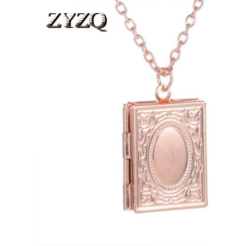 ZYZQ Classic Fashion Euro Style Necklaces Creative Magic Book Frame Design Muslim Accessories Jewelry Chain NEecklace Wholesale